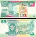 *5 Dolárov Singapúr 1989, P19 AU