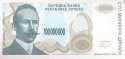 *100 000 000 Dinárov Bosna a Hercegovina (Srbsko) P157 UNC
