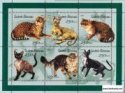 *Známky Guinea Bissau 2001 Mačky nerazítk. hárček MNH