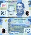 *20 mexických pesos Mexiko 2006-16, polymer P122 UNC *20 mexických pesos Mexiko 2006-16, polymer P122 UNC
