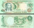 *5 Piso Filipíny 1971, P148 UNC *5 Piso Filipíny 1971, P148 UNC