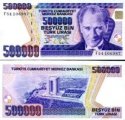 *500 000 Lirasi Turecko 1993, P208 UNC