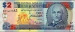*2 Doláre Barbados 2007-2012 UNC