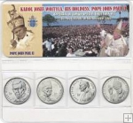 Sada mincí Kongo 4 x 1 Franc 2004 Pápež Ján Pavol II.