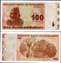 *100 dolárov Zimbabwe 2009, P97 UNC