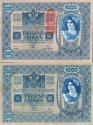 *1000 Kronen RAKÚSKO 1919, razítko P59 AU
