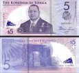 *5 Pa`anga Tonga 2023, P51 UNC polymer *5 Pa`anga Tonga 2023, P51 UNC polymer