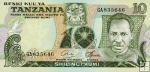 **10 Shilingi Tanzánia 1978, P6c UNC