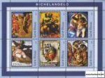 *Známky Guinea Bissau 2001 Umenie Michelangelo, MNH hárč