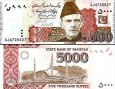 *5000 Rupií Pakistan 2006-2024, P51 UNC *5000 Rupií Pakistan 2006-2024, P51 UNC