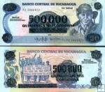 *500 000 Cordobas Nikaragua 1985, P163 UNC