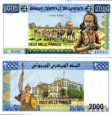 *2000 Franků Džibutsko 2002-9 P43 UNC *2000 Franků Džibutsko 2002-9 P43 UNC