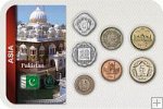 Sada 5 ks mincí Pakistan 5 praise - 5 rupií 1981-2006 blister