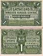 *1 Rublis Lotyšsko 1919, P2b AU