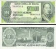 *50 000 Pesos Bolívia 1984, P170 UNC *50 000 Pesos Bolívia 1984, P170 UNC