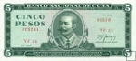 *5 pesos Kuba 1987-90, P103 UNC