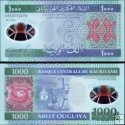 *1000 Ouguiya Mauritánia 2014, P19 UNC polymer