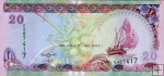 *20 Rufiyaa Maldivy 2000-2008, P20 UNC