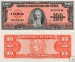 *100 Pesos Kuba 1959, P93 XF