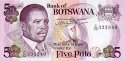*5 Pula Botswana 1992, P11a UNC