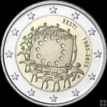 *2 Euro Estónsko 2015, Vlajka EÚ