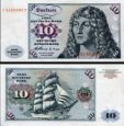 *10 mariek Západné Nemecko 1960, P19c UNC *10 mariek Západné Nemecko 1960, P19c UNC