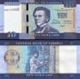 *10 Dolárov Libéria 2016-17, P32 UNC *10 Dolárov Libéria 2016-17, P32 UNC