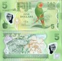 *5 Dolárov Fidži 2013, polymer P115 UNC