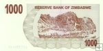 *1000 Dolárov Zimbabwe 2006 P44 UNC
