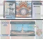 *1000 Frankov Burundi 2000, P39c UNC