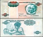 *1 milión kwanzas Angola 1995, P141 UNC