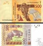 *500 Frankov Západná Afrika - Togo 2014, P819Tc UNC