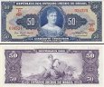 *50 Cruzeiros Brazília 1961, P169 AU/UNC *50 Cruzeiros Brazília 1961, P169 AU/UNC