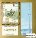 Známky Kuba 1987 Výstava CAPEX 87 razítkovaný hárček