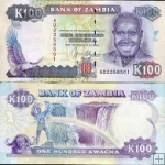 100 Kwacha Zambia 1991, P34 UNC