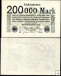 *200 000 nemeckých mariek Nemecko 1923 UNC, Reichsbanknote