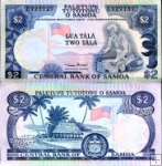 *2 Tala Samoa 1985, P25 UNC