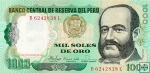 *1000 Soles De Oro Peru 1981, P122 UNC