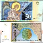 *50 denárov Macedónsko 2003, P15d UNC