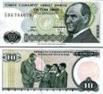 10 Lirasi Turecko 1984-2002, P193 UNC 10 Lirasi Turecko 1984-2002, P193 UNC