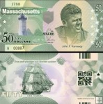 *USA 50 Dollars 2014 6. štát - Massachusetts, polymer