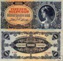 *10 000 maďarských milpengő Maďarsko 1946, P126 VF+