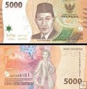 *5 000 Rupií Indonézia 2022 P164a UNC