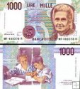 *1000 Lír Taliansko 1990, P114 UNC Maria Montessori