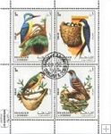 *Známky Sharjah 1972 Vtáci, razítkovaný hárok