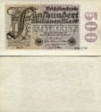 *500 Miliónov nemeckých mariek Nemecko 1923, P109d AU *500 Miliónov nemeckých mariek Nemecko 1923, P109d AU