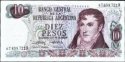 10 Pesos Argentína 1973-76, P295
