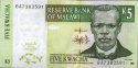 *5 Kwacha Malawi 2004, P36b UNC