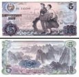 *5 Won Severná Kórea 1978, P19e UNC *5 Won Severná Kórea 1978, P19e UNC