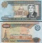 *10 000 Manat Turkménsko 2000, P14 UNC